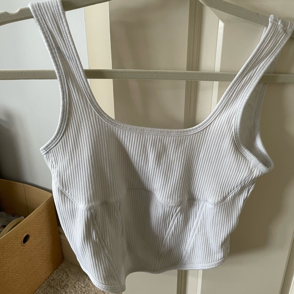 *Donating 5/30* Victoria's Secret White Ribbed Tank Top